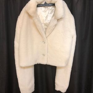 Children’s Knit works faux fur coat